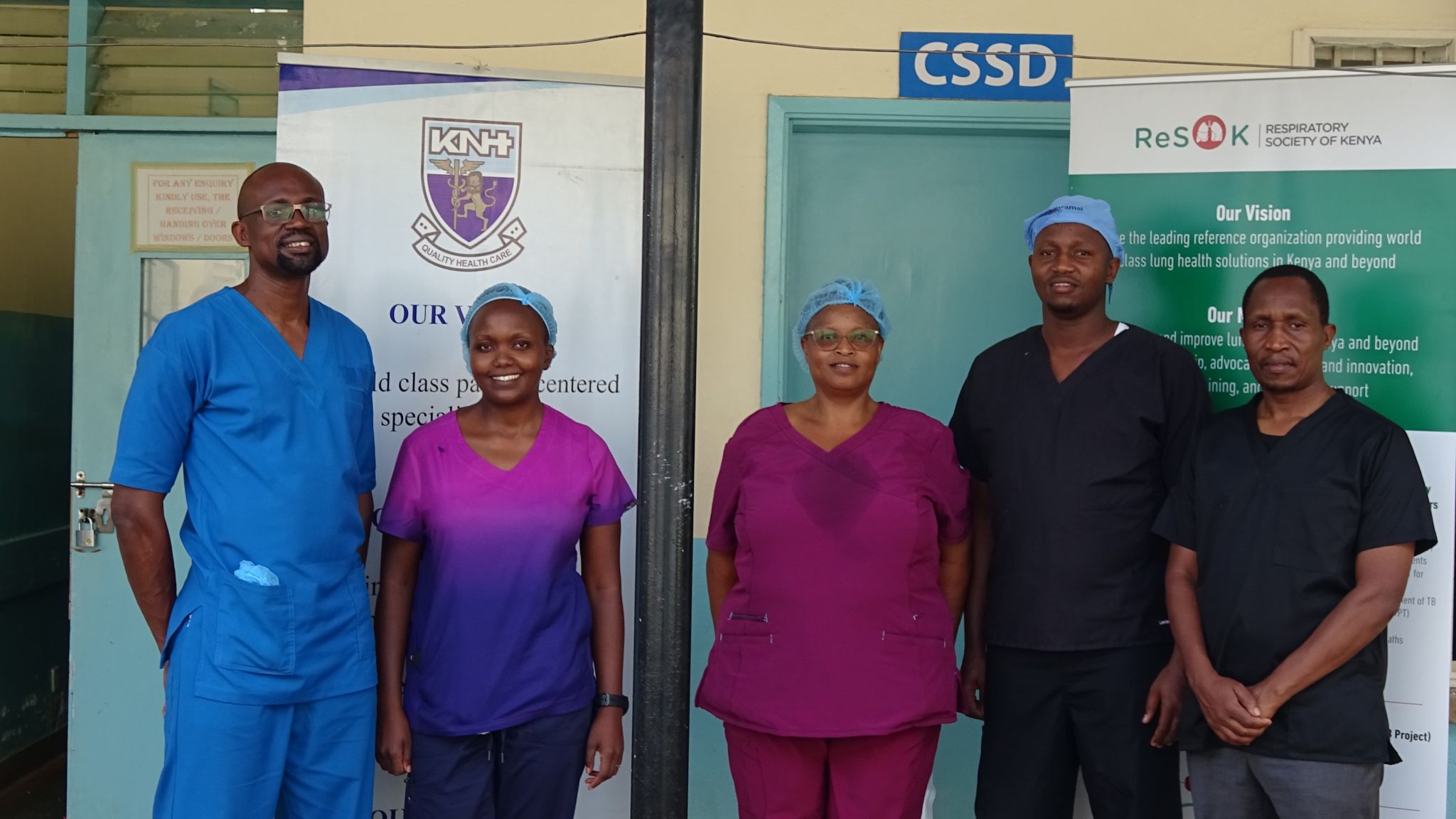Healthcare providers at the bronchoscopy camp
